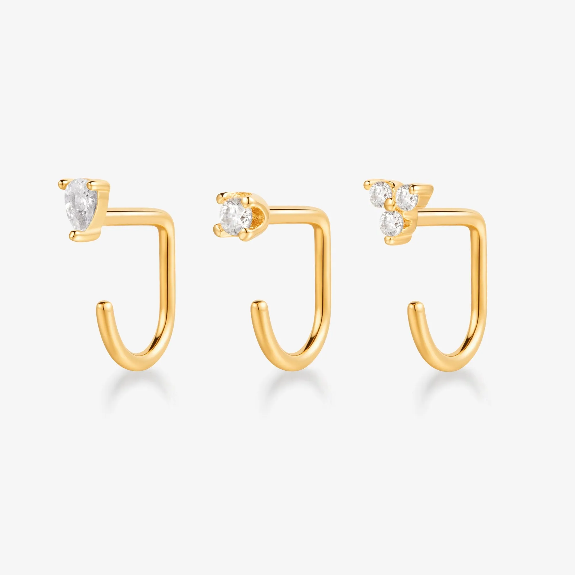 Stay Close Gem Hoops Set