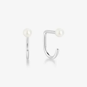 Stay Close Pearl Hoops