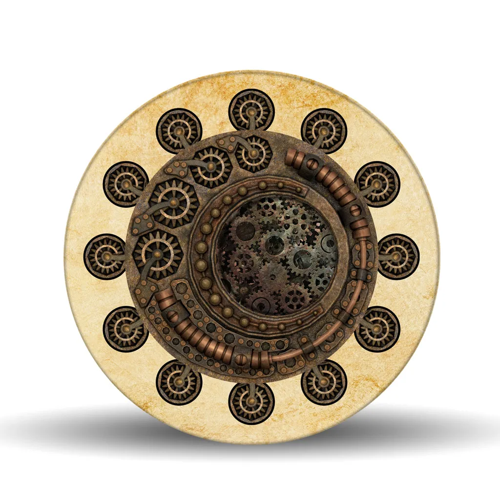 Steampunk Gears <br>Glass Table Spinner 17.75"