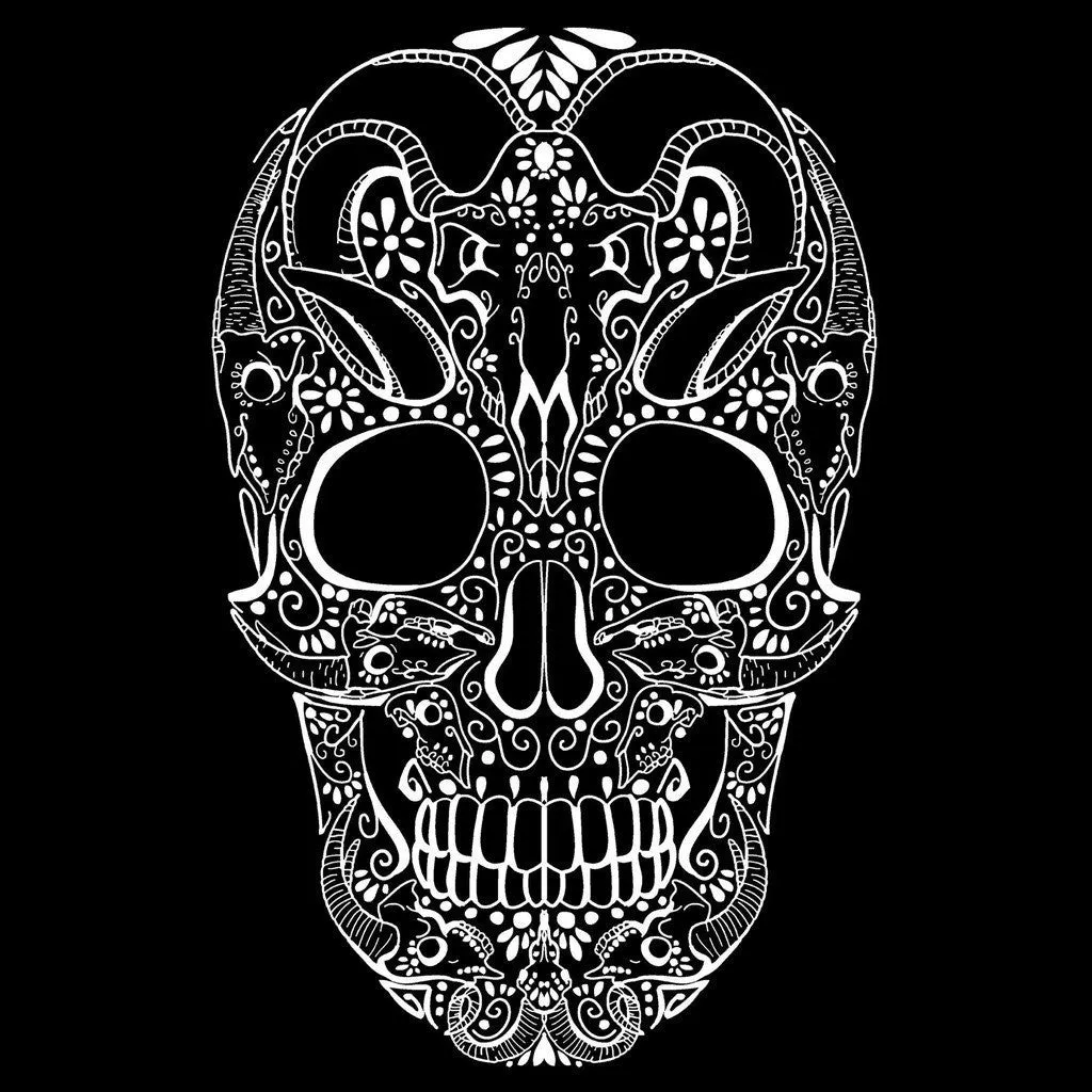 Sugar Skull Tattoo Skull Women's T-shirt (Black)