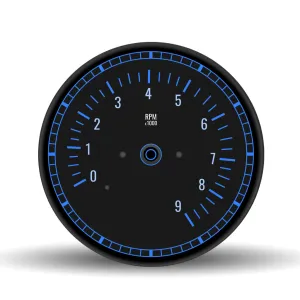 Tachometer <br>Glass Table Spinner 17.75"
