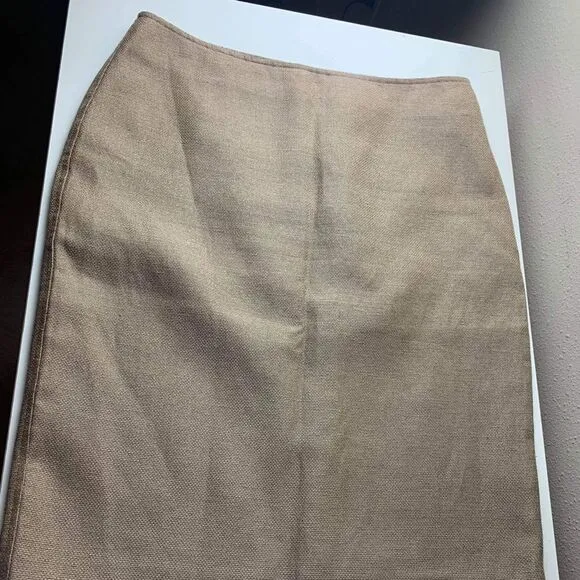 Talbots Skirt Shimmery Gold Size 6 Trendy