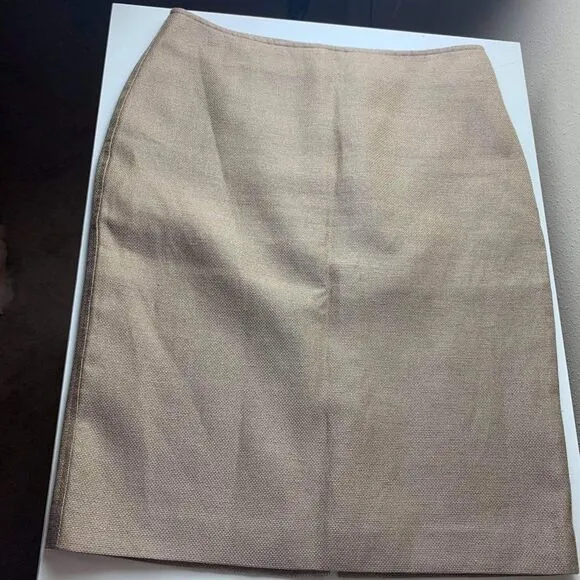Talbots Skirt Shimmery Gold Size 6 Trendy