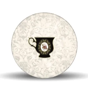 Tea Cup Texture <br>Glass Table Spinner 17.75"