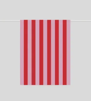 Tea Towel / Bold Stripe -Red & Pink