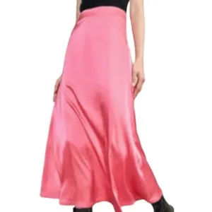 The Fifth Label x Revolve Pink Silky Satin Midi Maxi Skirt Small