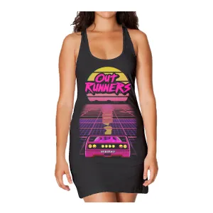 The Four Quarters Outrunners Flyer Official Women's Long Tank Dress (Black)