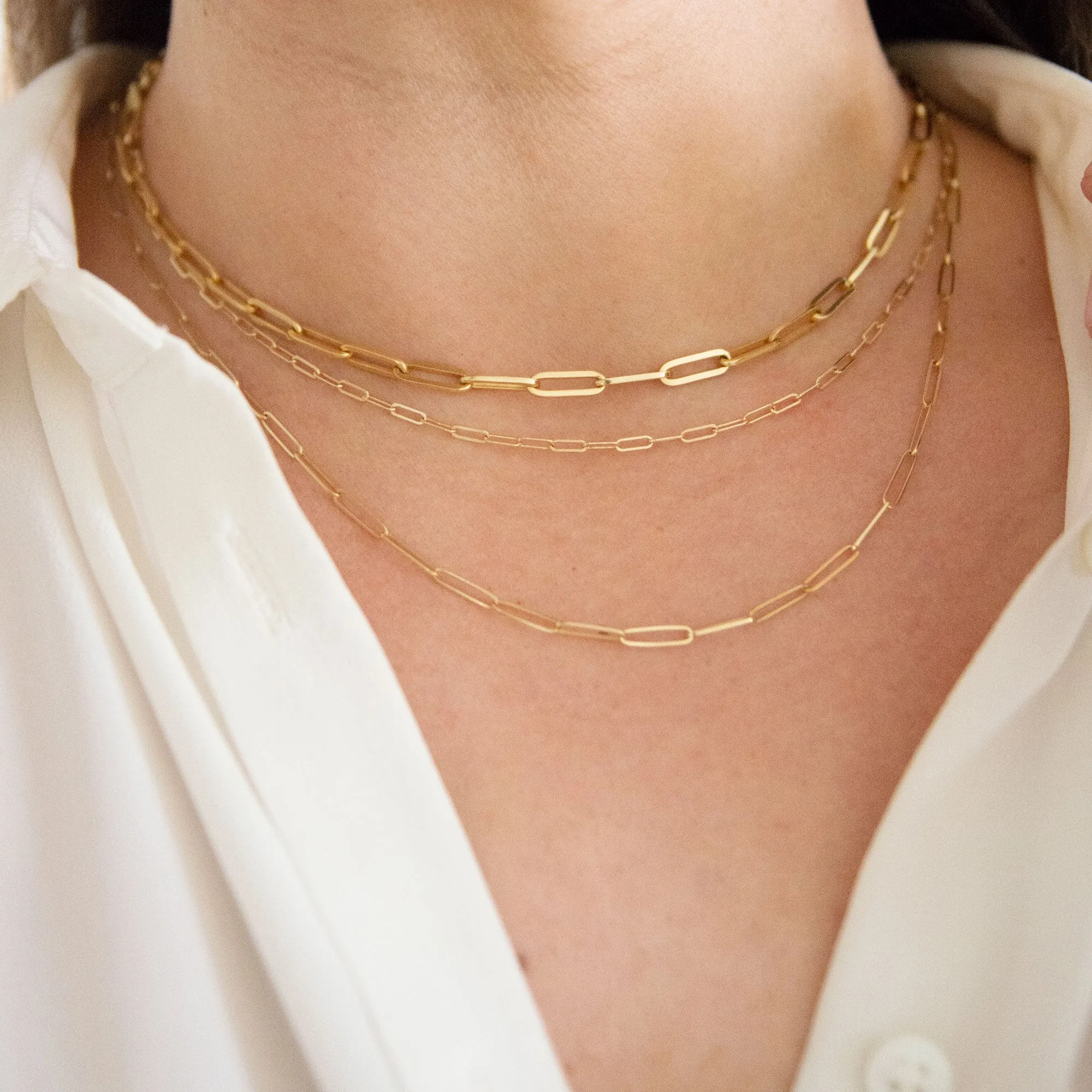 The Paperclip Chain Necklace - Medium Weight