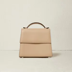 The Small Top Handle - Nappa Leather, Oyster