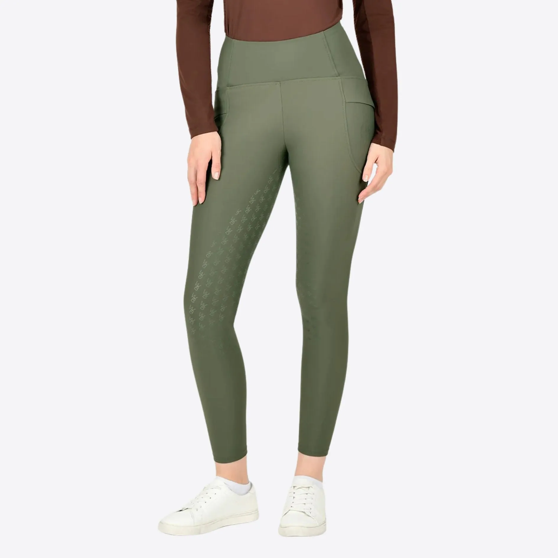 Thermal Riding Tights - Olive Night