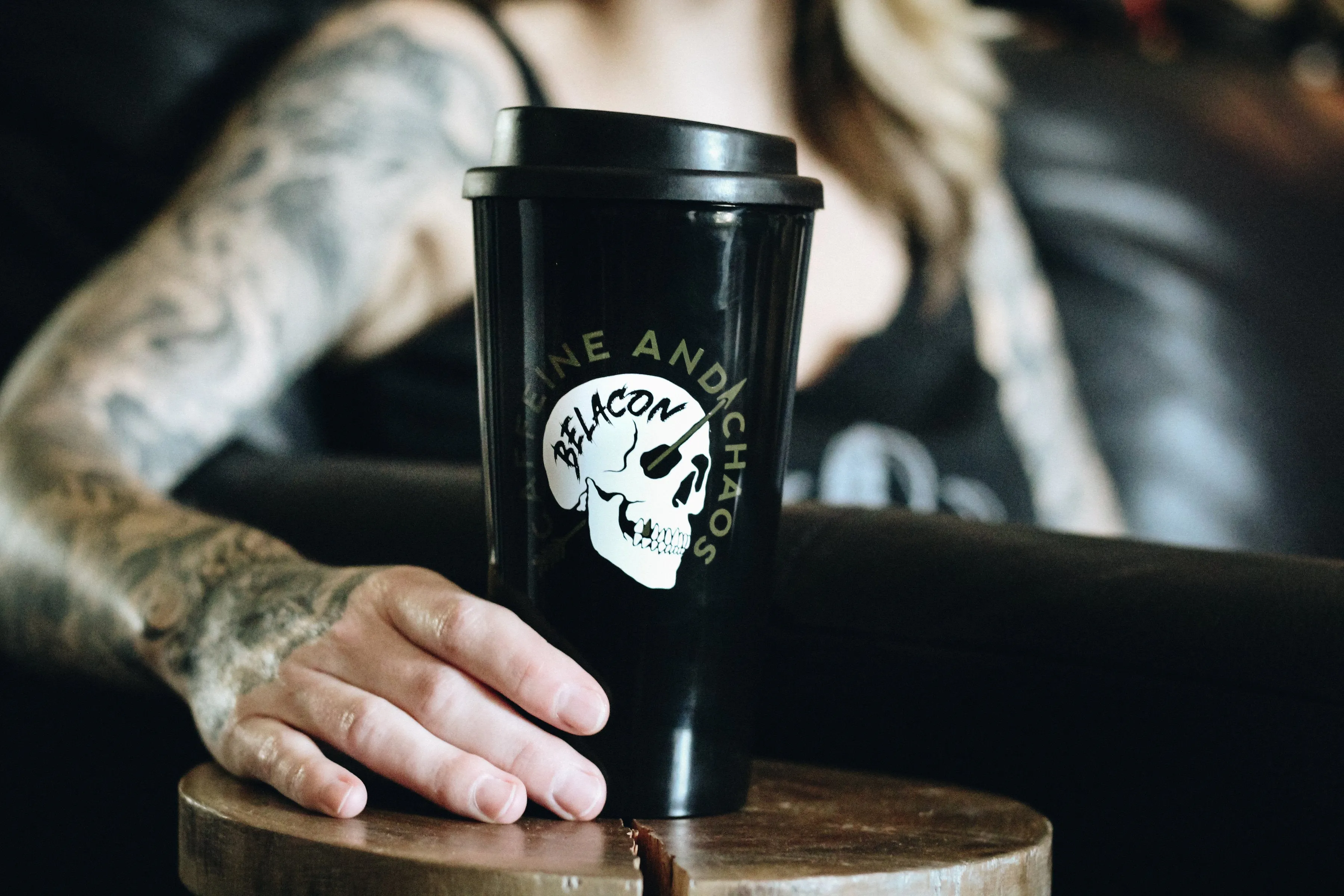 Throat Punch The Day – 17 oz Black Travel Mug