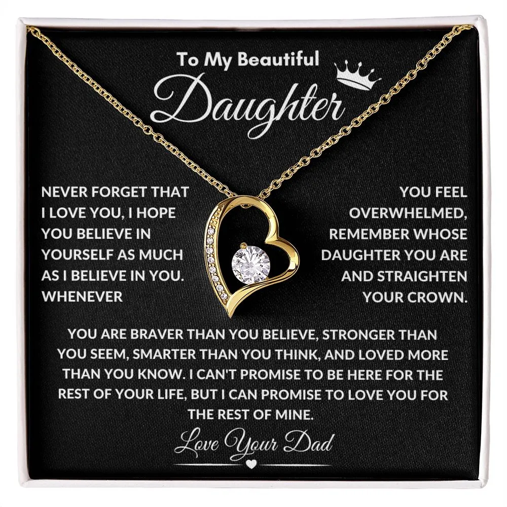 To My Beautiful Daughter Straighten Your Crown