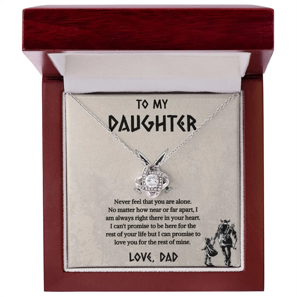 To My Daughter From Viking Dad Love Knot Necklace