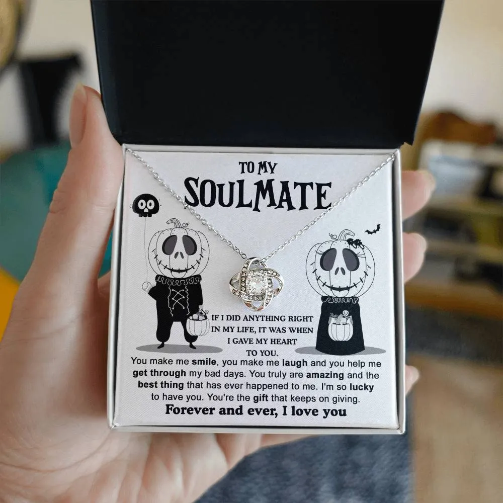 To My Soulmate Forever And Ever I Love You | Love Knot Necklace