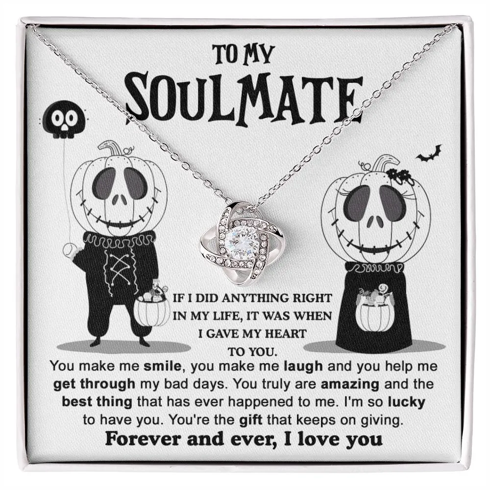 To My Soulmate Forever And Ever I Love You | Love Knot Necklace