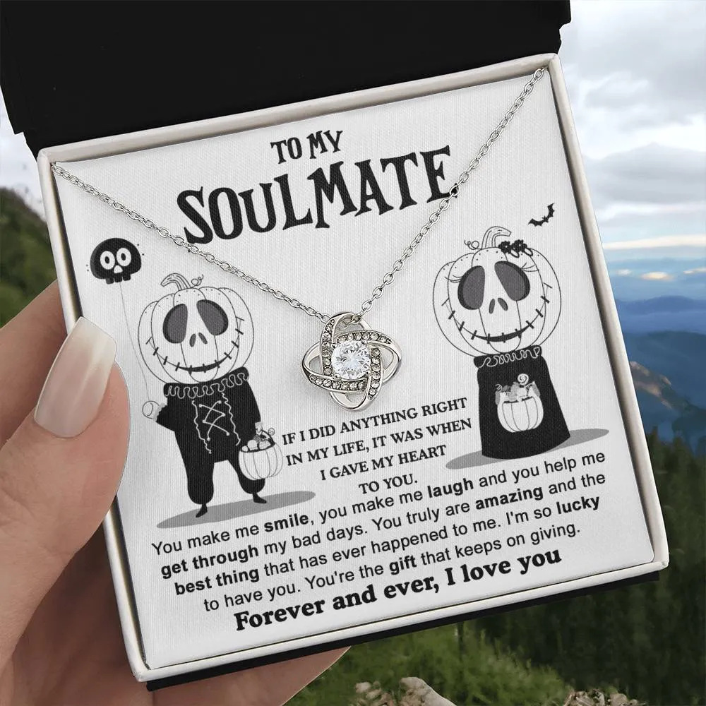 To My Soulmate Forever And Ever I Love You | Love Knot Necklace