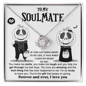 To My Soulmate Forever And Ever I Love You | Love Knot Necklace