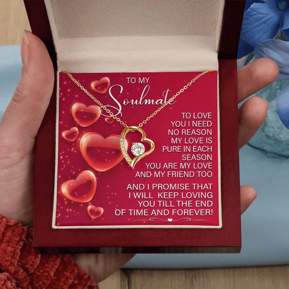 To My Soulmate I Will Keep Loving You | Forever Love Necklace