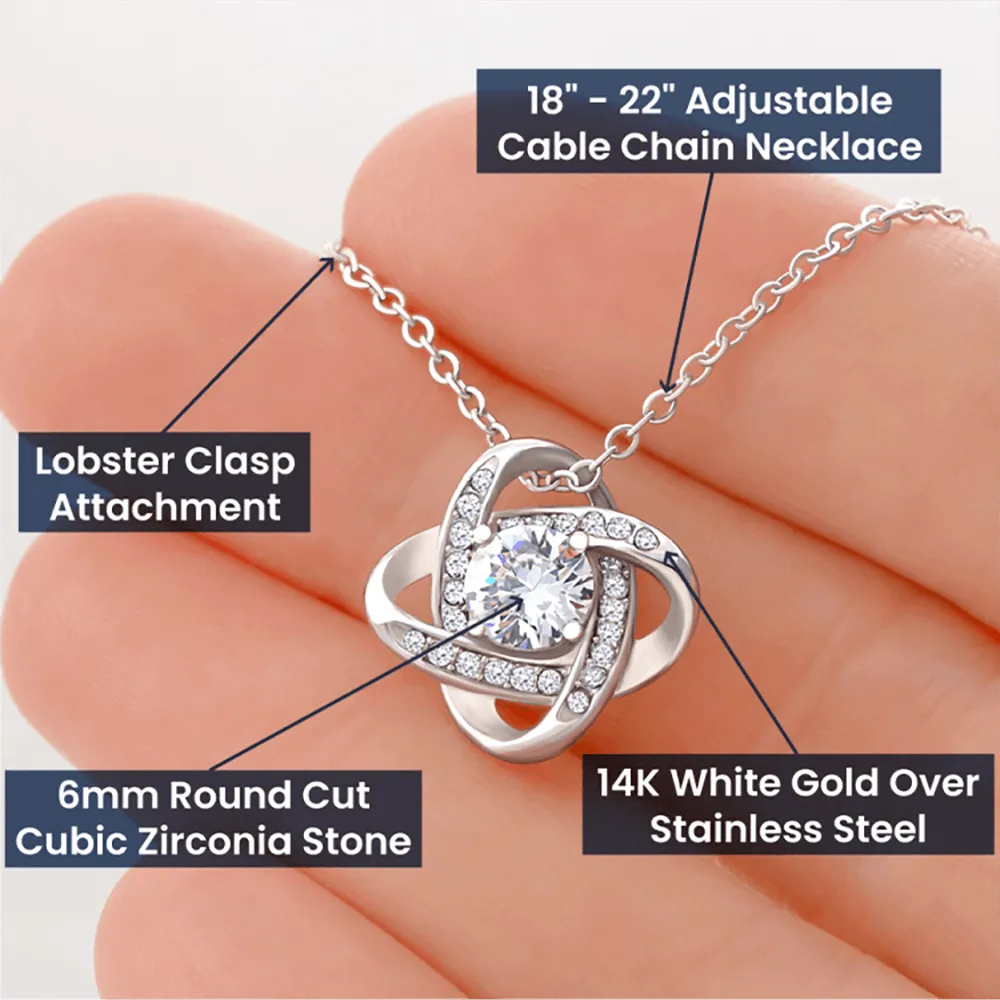 To My Soulmate Keep On Dancing | Love Knot Necklace