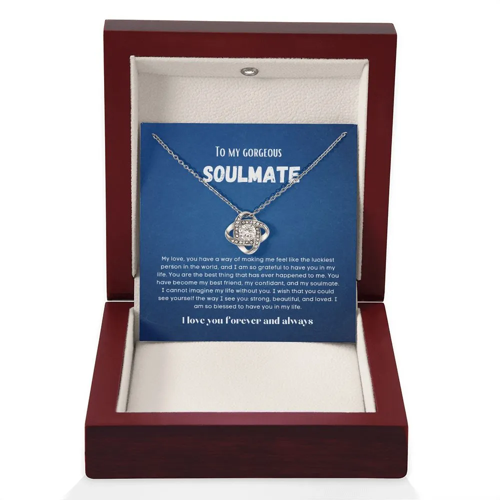 To my soulmate necklace gift for anniversary or Valentine's ay
