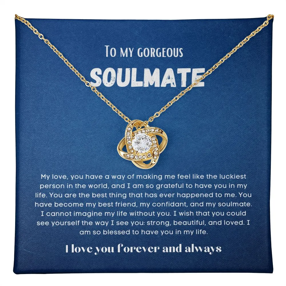 To my soulmate necklace gift for anniversary or Valentine's ay