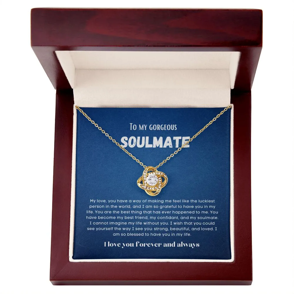 To my soulmate necklace gift for anniversary or Valentine's ay