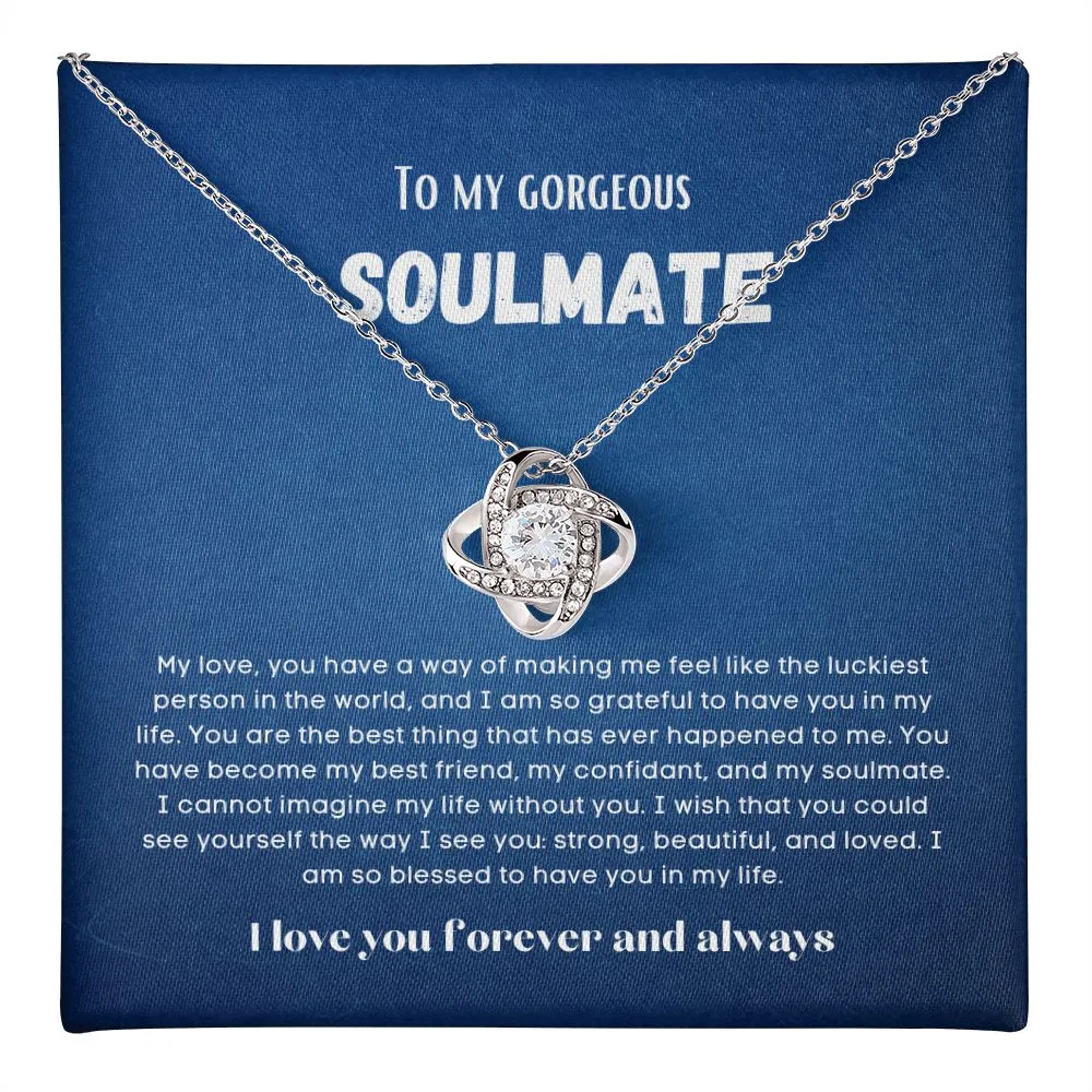 To my soulmate necklace gift for anniversary or Valentine's ay