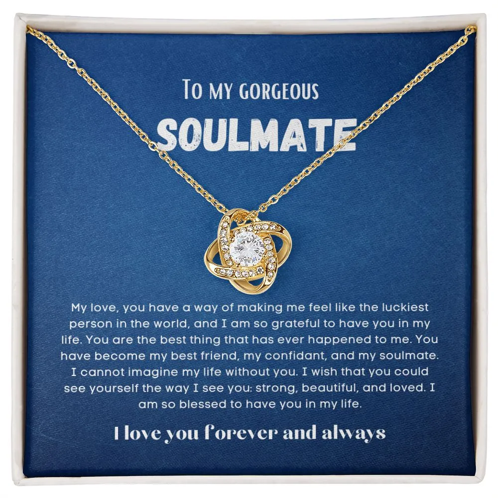 To my soulmate necklace gift for anniversary or Valentine's ay