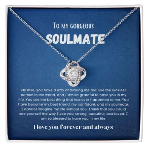 To my soulmate necklace gift for anniversary or Valentine's ay