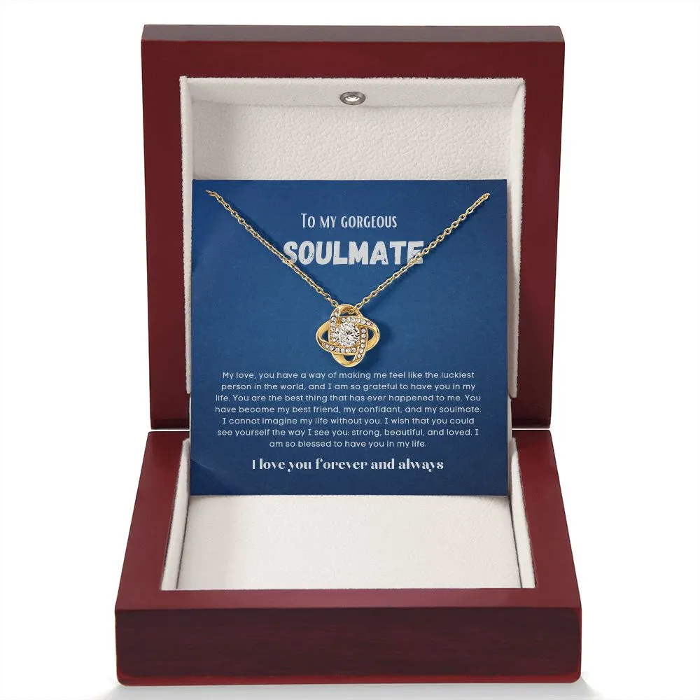 To my soulmate necklace gift for anniversary or Valentine's ay