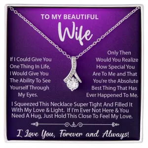 To My Wife Necklace, Gift For Wife, Anniversary Gift, Wife Birthday Gift For Her (#384984523511) -Alluring Beauty