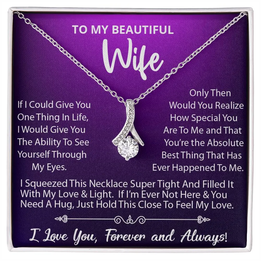 To My Wife Necklace, Gift For Wife, Anniversary Gift, Wife Birthday Gift For Her (#384984523511) -Alluring Beauty