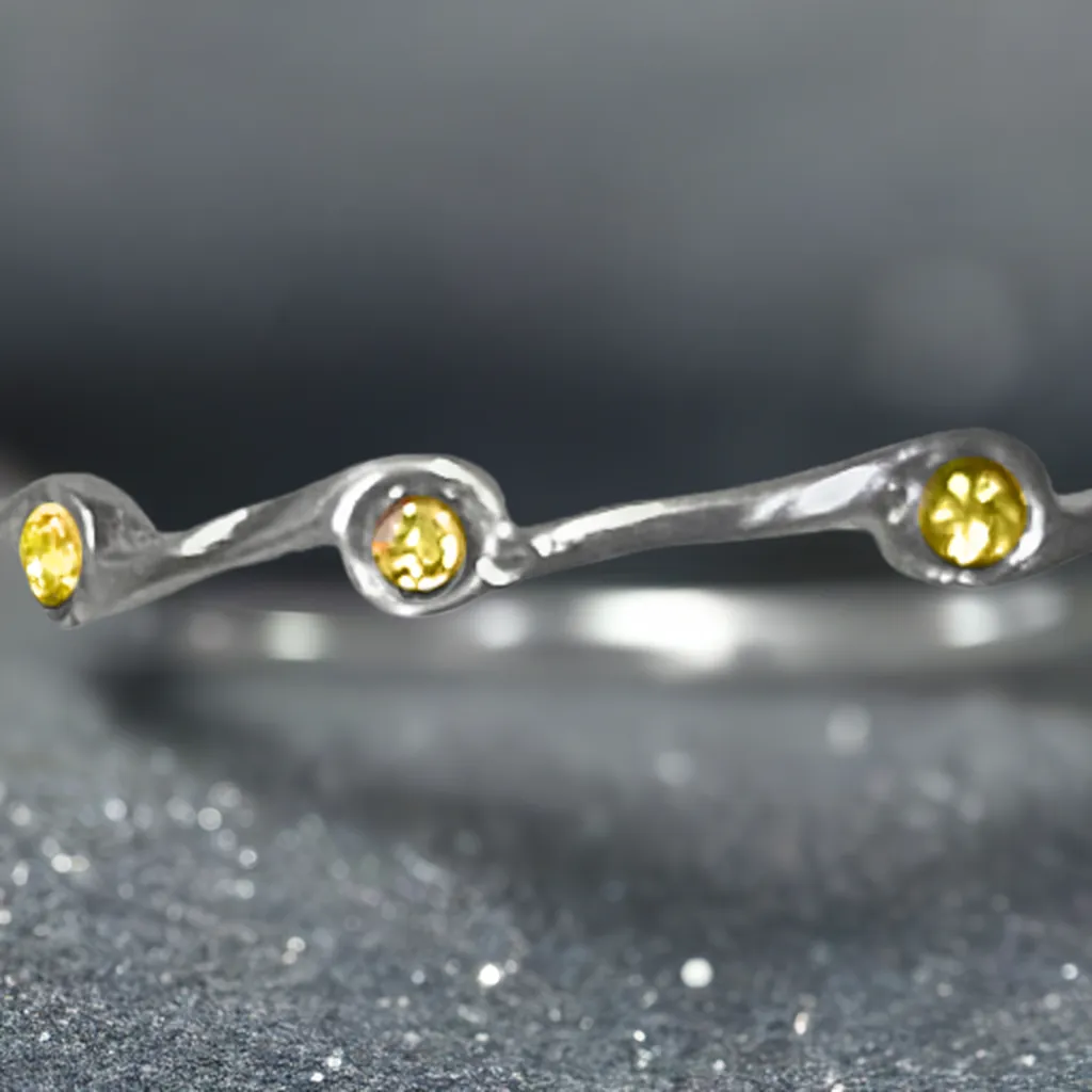 Topaz Birthstone Stacker Ring