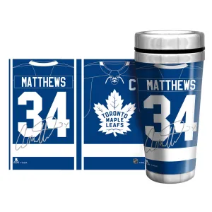 Toronto Maple Leafs Auston Matthews Travel Mug | Wallpaper Full Wrap 16 oz.