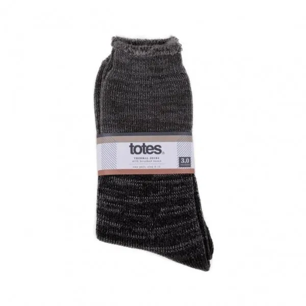 Totes Isotoner 3.0 TOG BRUSHED THERMAL Mens Socks Grey: One Size