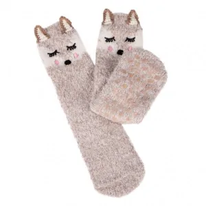 Totes Isotoner NOVELTY SUPERSOFT Womens Socks Fox: One Size