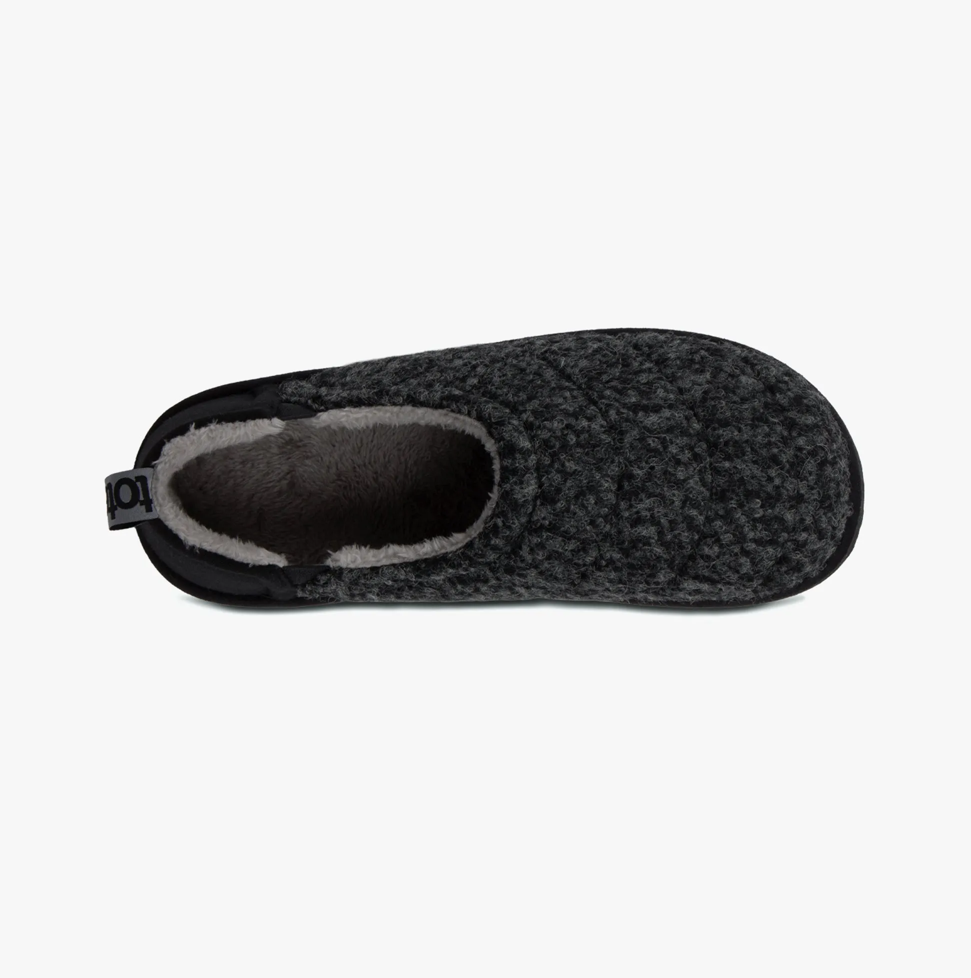 Totes Toasties QUILTED Full Back Slippers Mens Black