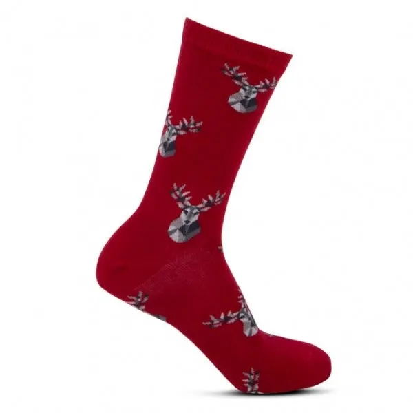 Totes Toasties SINGLE NOVELTY SOCK Mens Socks Stag: One Size