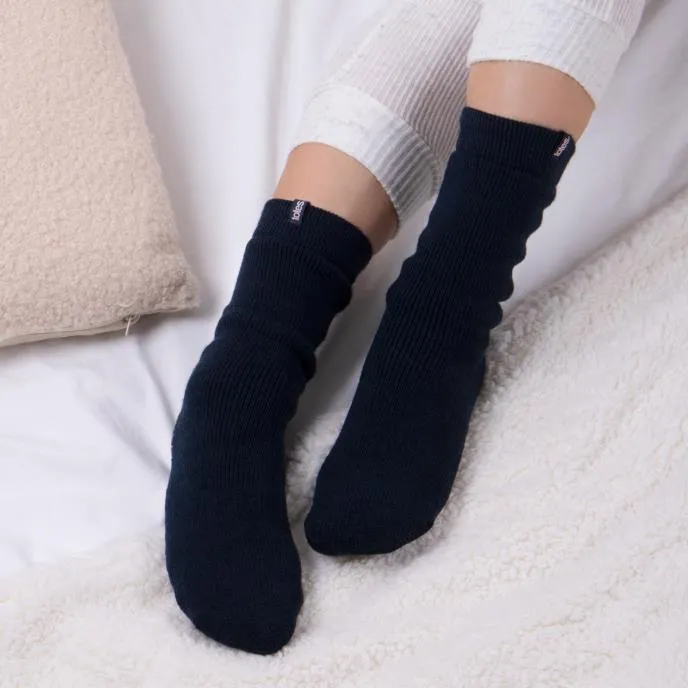 Totes Toasties THERMAL Womens Socks Navy