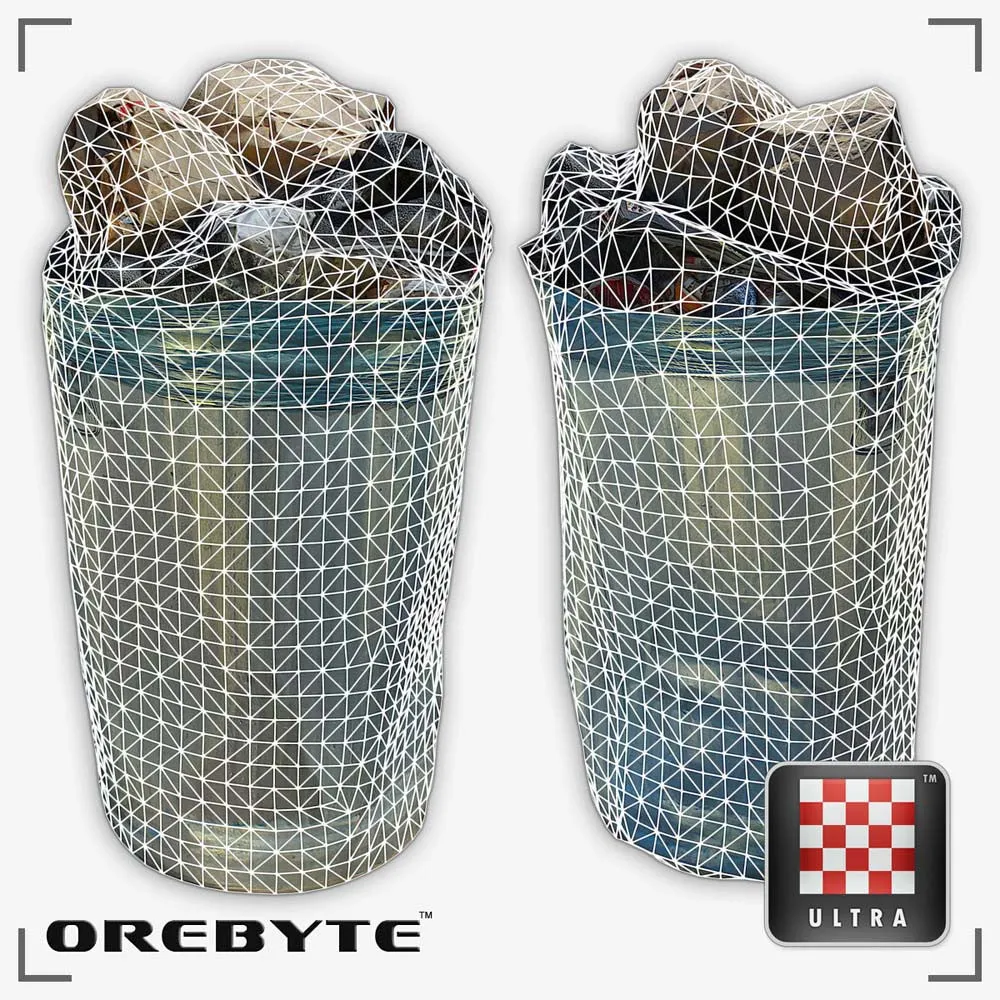Trash Can Metal Full 01