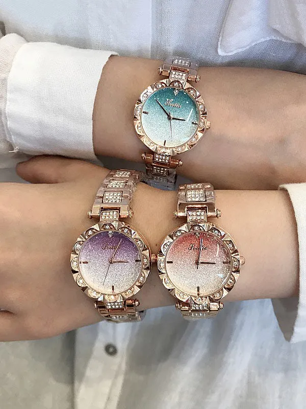 Trendy Diamond Drill Women Chain Watch