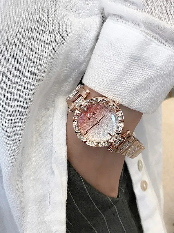Trendy Diamond Drill Women Chain Watch