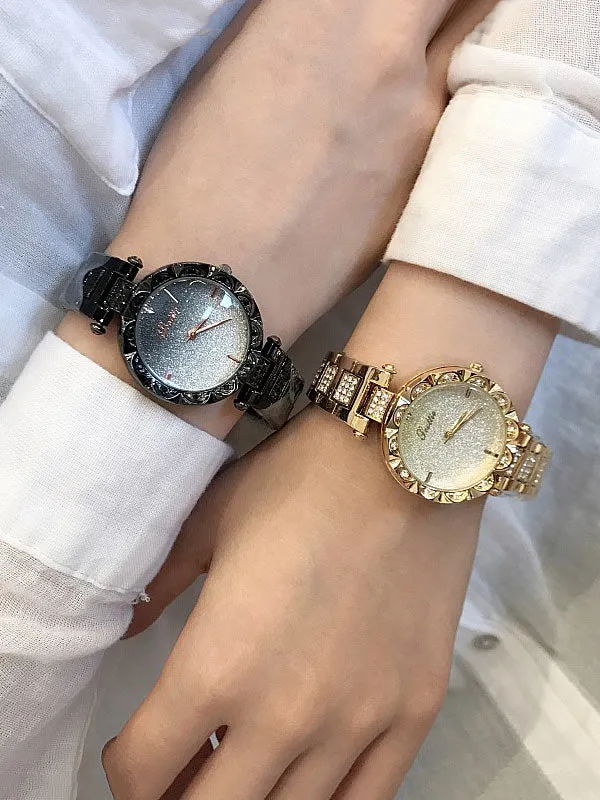 Trendy Diamond Drill Women Chain Watch