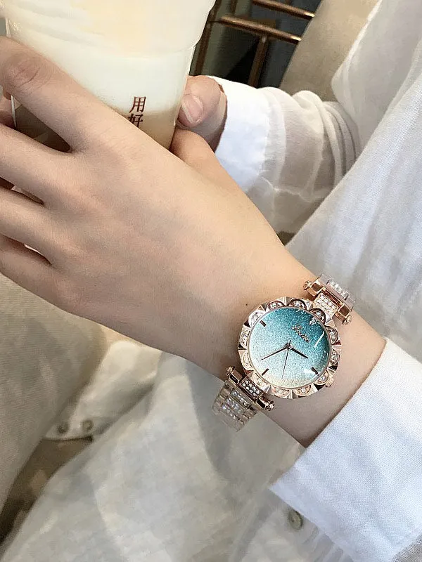 Trendy Diamond Drill Women Chain Watch