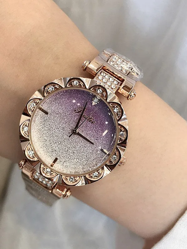 Trendy Diamond Drill Women Chain Watch