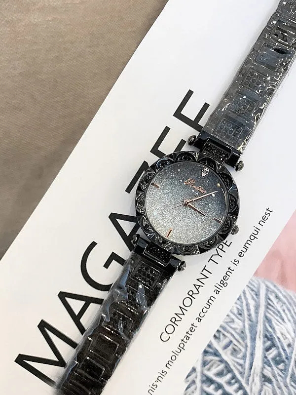 Trendy Diamond Drill Women Chain Watch