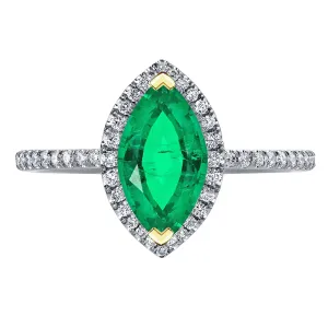 Trendy Gemstone Womens Jewelry Halo Green Emerald Ring