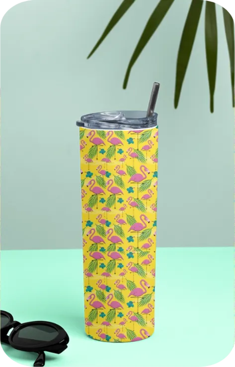 Tropical Tango Skinny Tumbler Bottle