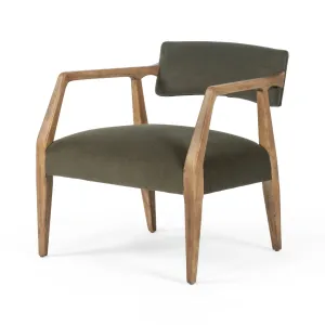 Tyler Arm Chair-Modern Velvet Loden