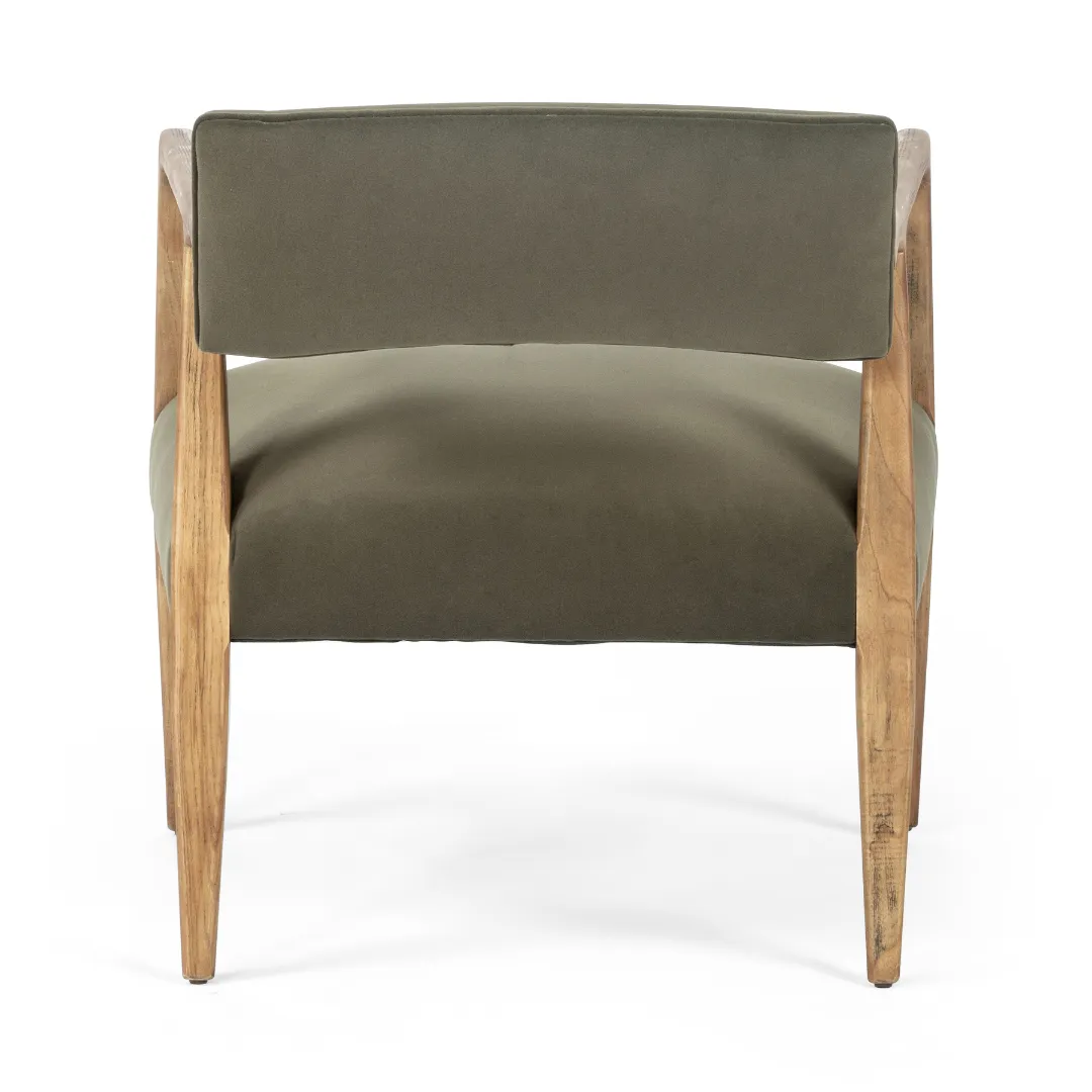 Tyler Arm Chair-Modern Velvet Loden